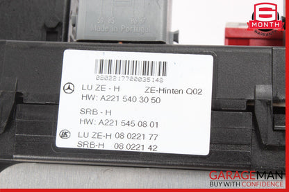 07-13 Mercedes W221 S550 CL550 Rear Trunk Fuse Box Relay Block 2215403050 OEM