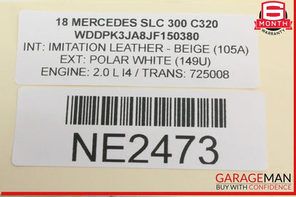 14-21 Mercedes R172 SLC300 C300 Trunk Tailgate Release Open Handle w/ Camera OEM