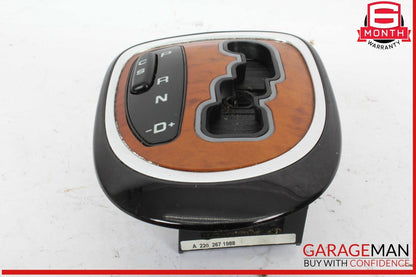 00-06 Mercedes W220 S500 S430 S55 AMG Gear Shifter Bezel Trim Indicator Wood OEM