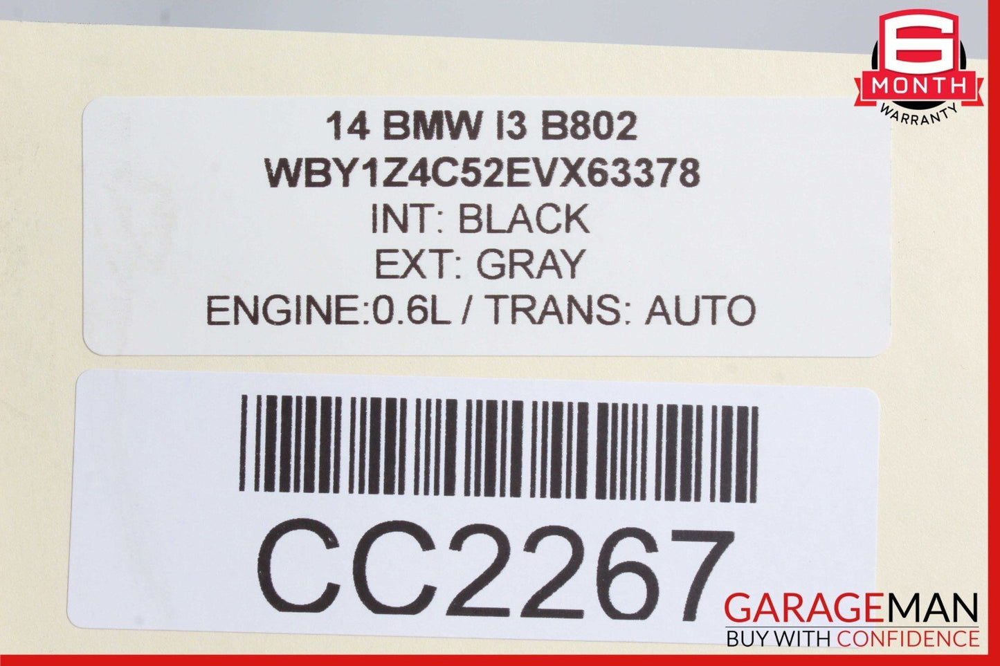 14-21 BMW i3 I01 Hybrid Front Left Driver Side Door Shell Panel Cover w/ Glass
