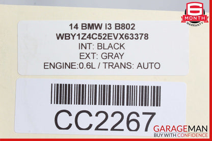 14-21 BMW i3 I01 Hybrid Front Left Driver Side Door Shell Panel Cover w/ Glass