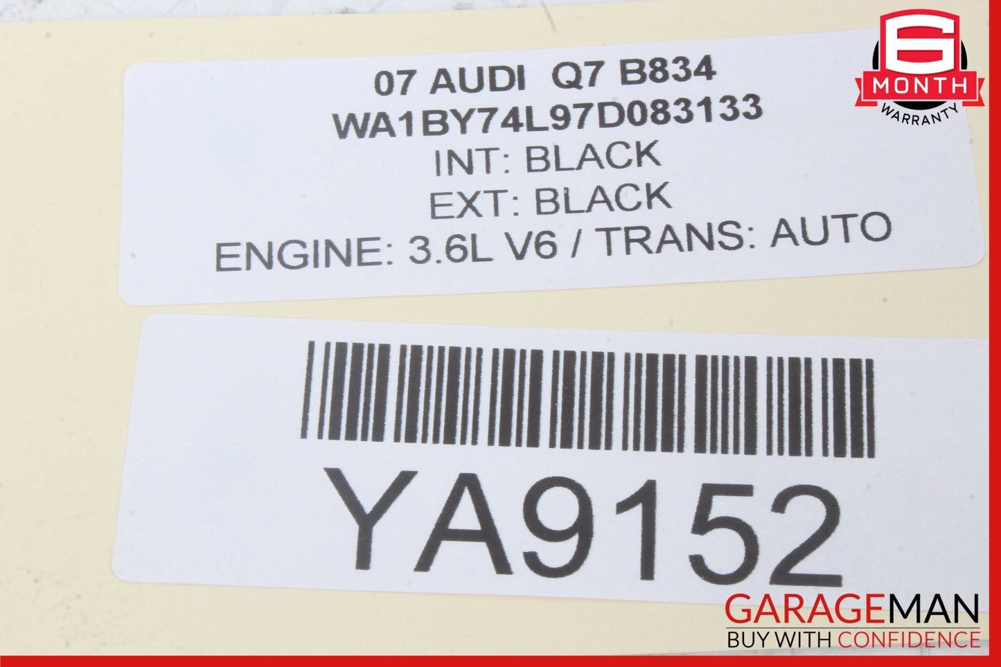 07-09 Audi Q7 Audi Q7 Rear Right Passenger Side Tail Light Lamp 4L0945094A OEM