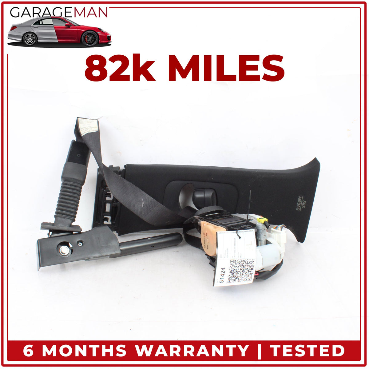 2014-2024 Infiniti Q50 Front Left Side Seat Belt Retractor w/ Cover Assembly OEM