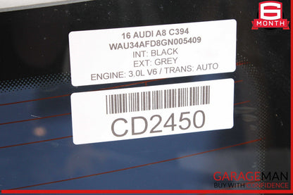 11-17 Audi D4 A8 S8 A8L Rear Back Windshield Glass 4H4845501R OEM
