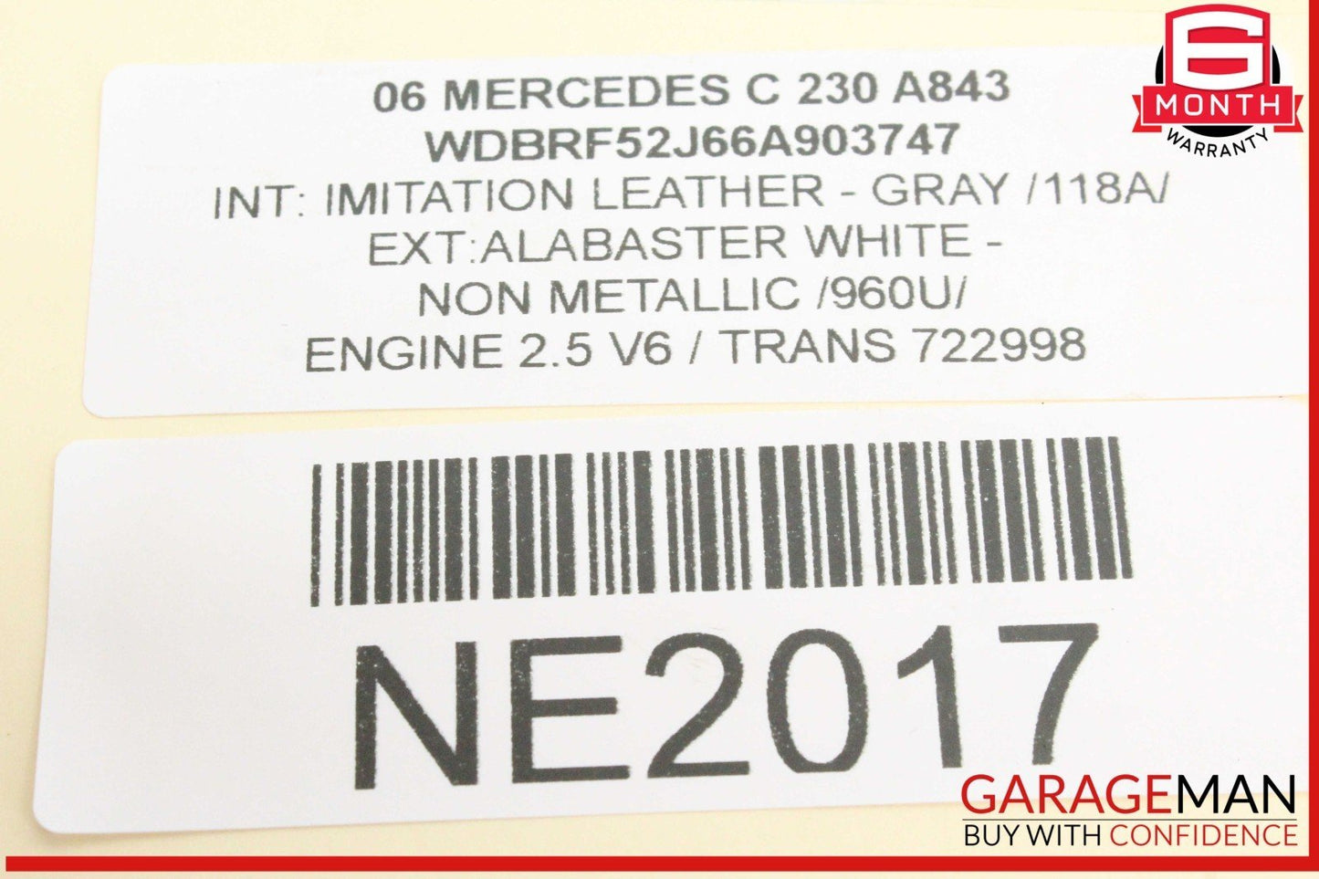 05-12 Mercedes W203 C230 C300 SL550 Lower Oil Pan 2720100128 OEM