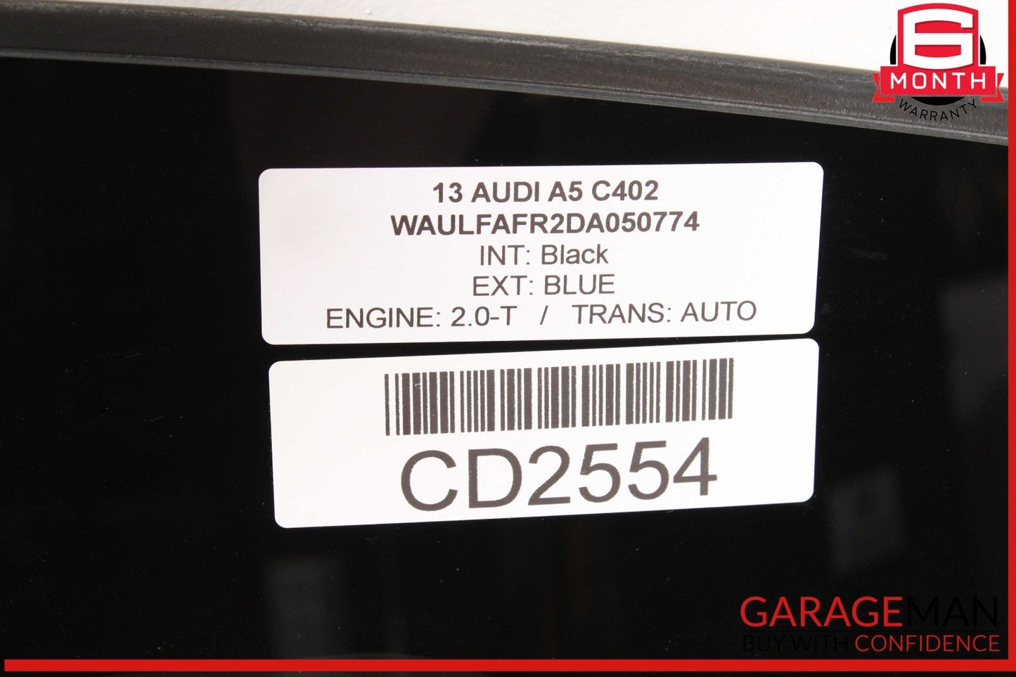 08-17 Audi A5 S5 RS5 Sun Roof SunRoof Glass Window 8T0877911B OEM