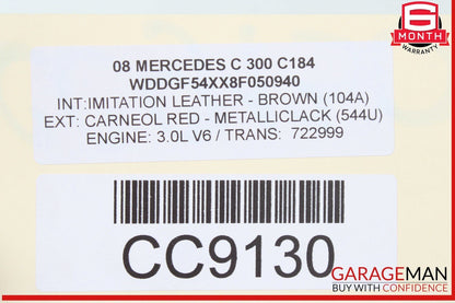 08-14 Mercedes W204 C300 Engine Motor Cooling Radiator AC A/C Condenser Assy OEM