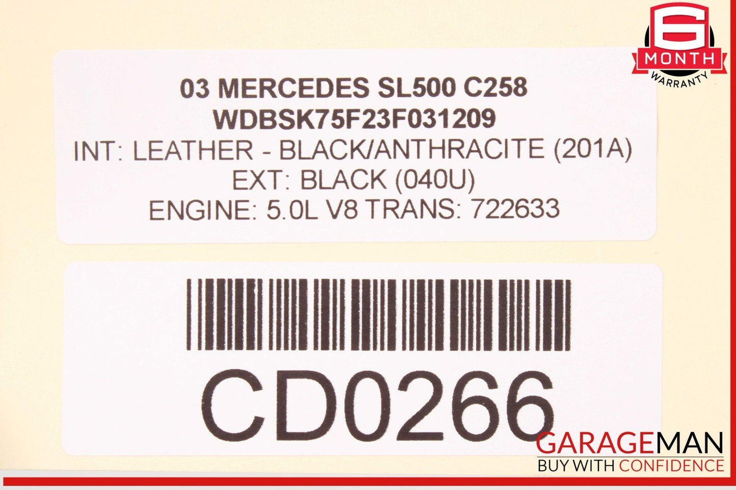 03-06 Mercedes R230 SL500 CLS500 Engine Cooling Radiator A/C Air Condenser Assy