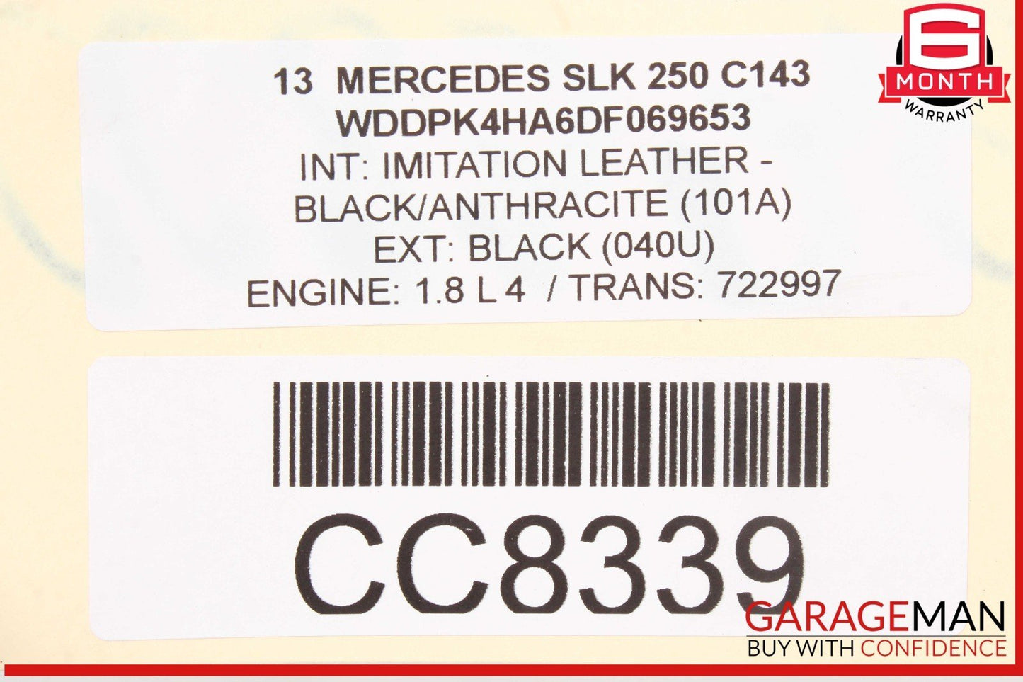 12-20 Mercedes R172 SLK250 Front Left Side Exterior Door Shell Frame Panel OEM