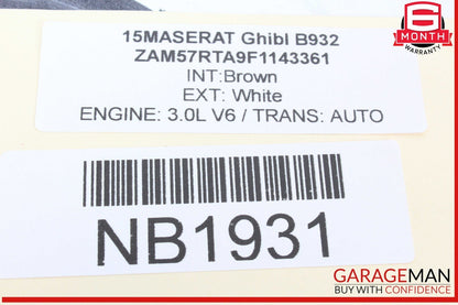 14-17 Maserati Ghibli S Steering Wheel Multifunction Control Switch Assembly OEM