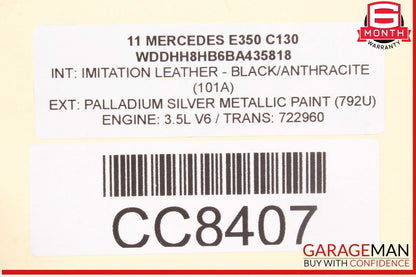 11-16 Mercedes W212 E350 E400 Wagon Rear 3RD Row Seat Upper Top Backrest Cushion