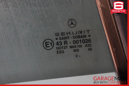 03-09 Mercedes W209 CLK55 CLK63 AMG Rear Right Side Door Window Glass OEM