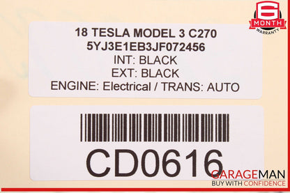 17-23 Tesla Model 3 Front Right Passenger Side Top Upper Seat Cushion OEM