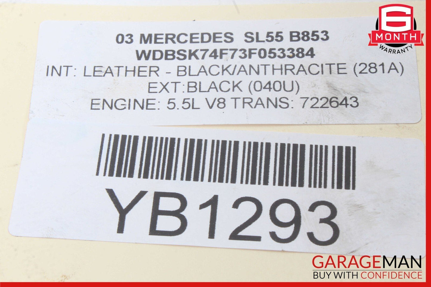 03-08 Mercedes R230 SL55 E55 CL55 AMG Left Side Engine Motor Cylinder Head OEM