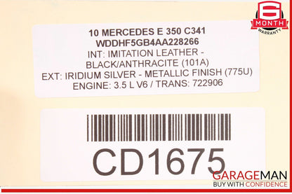 10-18 Mercedes W212 E350 C250 Rear Sub Frame Crossmember Cradle Assembly OEM