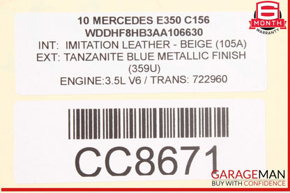 08-17 Mercedes W212 E350 C300 Engine Cooling Radiator A/C Air Condenser Assy OEM