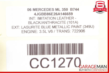 05-12 Mercedes W164 ML350 R350 E350 M272 Engine Motor Oil Pump Assembly OEM