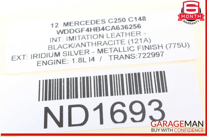 12-15 Mercedes W204 C250 Engine Ignition Coil Spark Plug 0001502580 Set of 4 OEM