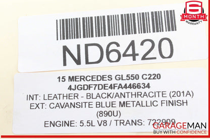 12-18 Mercedes X166 GL550 GL450 Fuel Injector Rail Left Side 2780703395 OEM