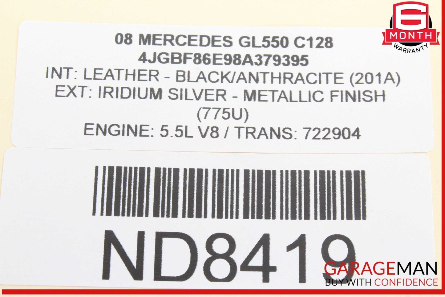 07-09 Mercedes X164 GL550 GL450 Front Left Side Headlight Lamp Bi Xenon OEM