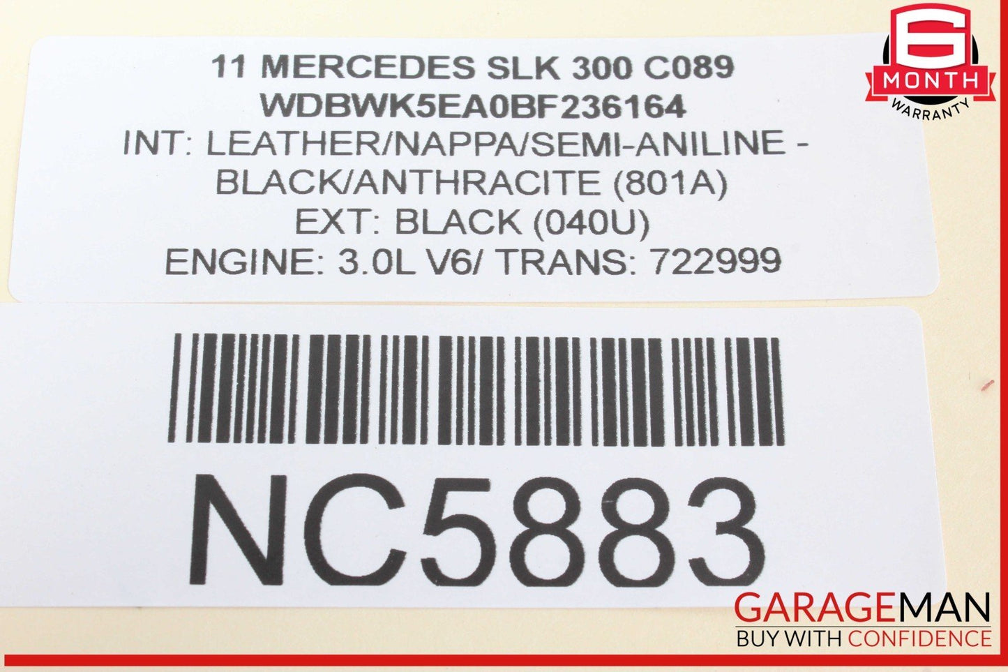 09-12 Mercedes R171 SLK300 SL550 SLK350 3 Spoke Steering Wheel Wood OEM