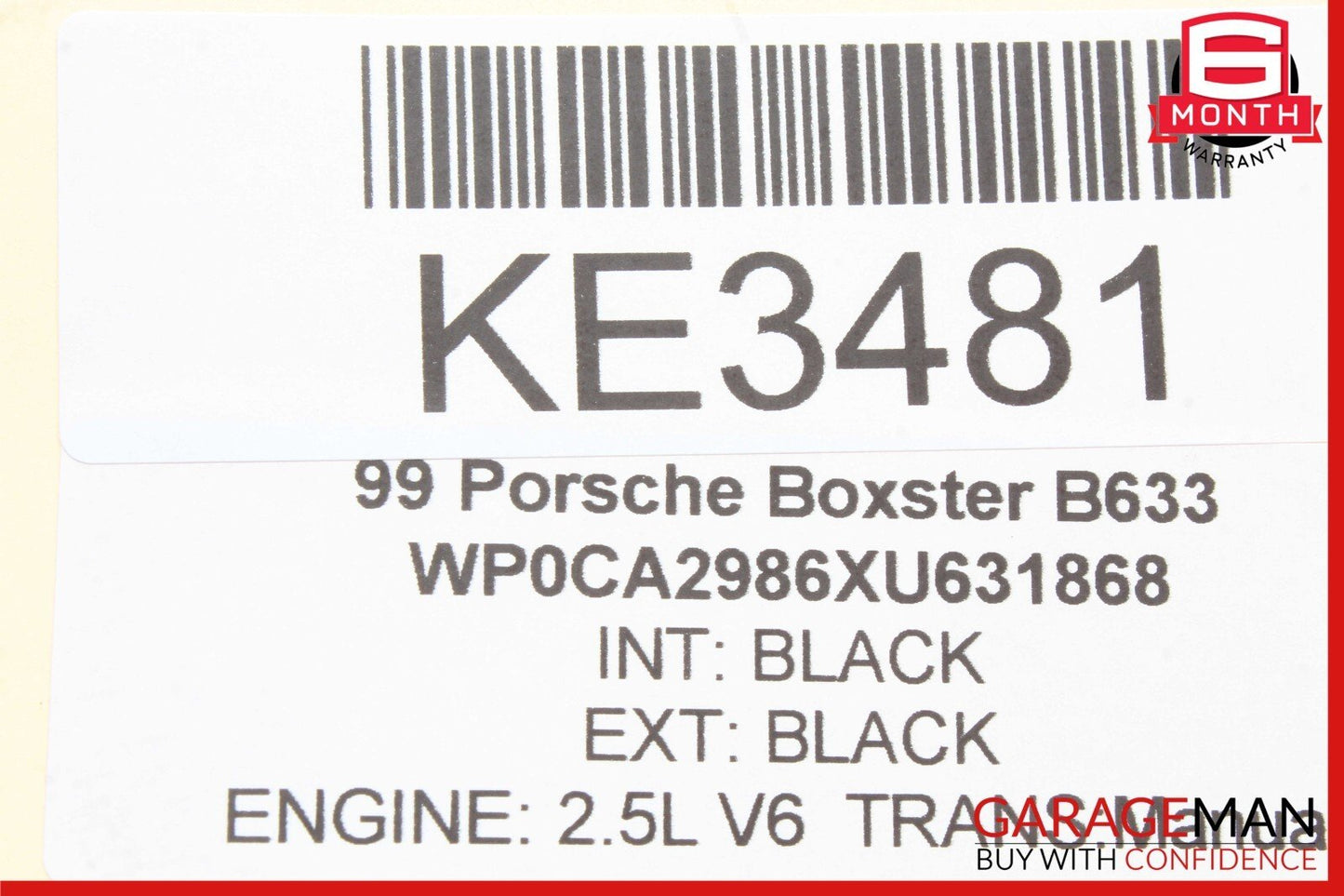 97-99 Porsche Boxster 996 2.5L Right Passenger Side Exhaust Manifold Header OEM