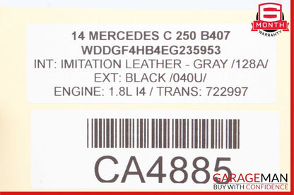 08-14 Mercedes W204 C250 C300 Rear Right Side Door Lock Latch Actuator OEM