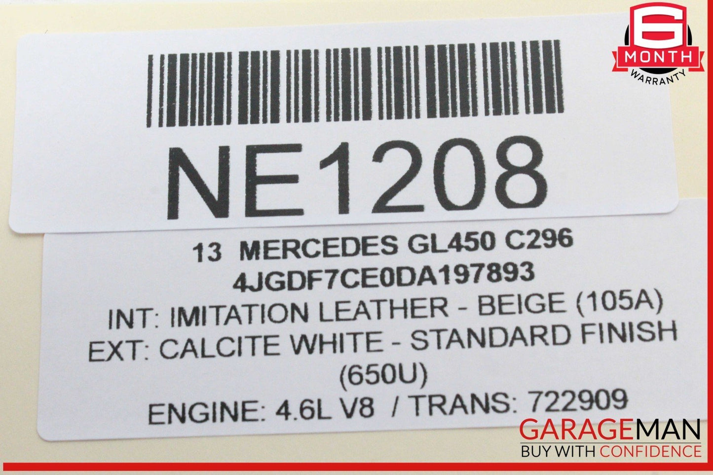10-18 Mercedes X166 GL450 Trunk Lid Power Closing Motor 2047500060 OEM