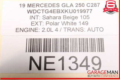 15-20 Mercedes X156 GLA250 Rear Axle Cradle Crossmember Subframe Sub Frame OEM