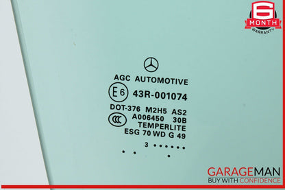 12-19 Mercedes X166 GL450 GLE43 AMG GLS550 Front Right Door Window Glass OEM