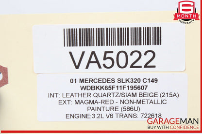 97-04 Mercedes R170 SLK320 SLK230 SLK32 Trunk Cargo Cover Black 1706900265 OEM