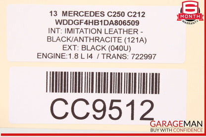 08-14 Mercedes W204 C250 C350 Front Right Side Lower Bottom Seat Cushion OEM