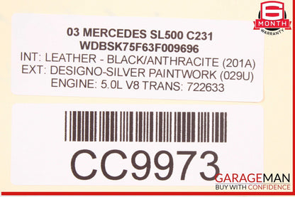 03-08 Mercedes R230 SL500 Engine Radiator A/C AC Air Condenser Oil Cooler Assy