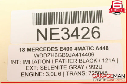 12-20 Mercedes W213 E400 4MATIC SLK350 C350 M276 Engine Lower Oil Pan OEM