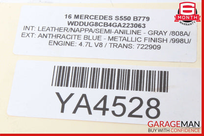 11-18 Mercedes W222 S550 CL550 Left Side Turbocharger Turbo Charger Manifold OEM