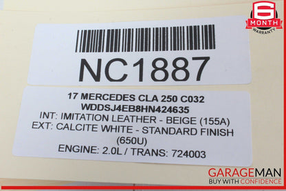 15-20 Mercedes W117 CLA250 GLA250 Driver Steering Wheel w/ Paddle Shifters OEM