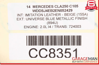 14-18 Mercedes W117 CLA250 Front Radiator Core Support Frame Bracket OEM
