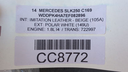 12-20 Mercedes R172 SLK250 SLC180 Front Right Side Exterior Door Shell Panel OEM