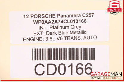 10-16 Porsche Panamera 970 Front Right Side Interior Door Panel OEM