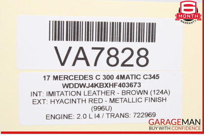 15-20 Mercedes W205 C300 Front Left Driver Side Exterior Door Handle Red OEM