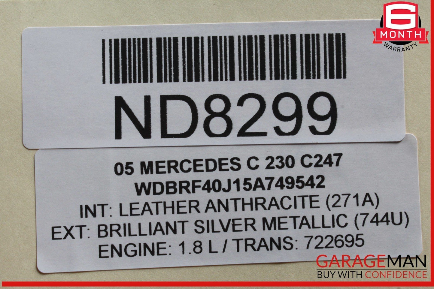 05-09 Mercedes W203 C230 C350 CLK350 Engine Radiator Cooling Fan Motor OEM