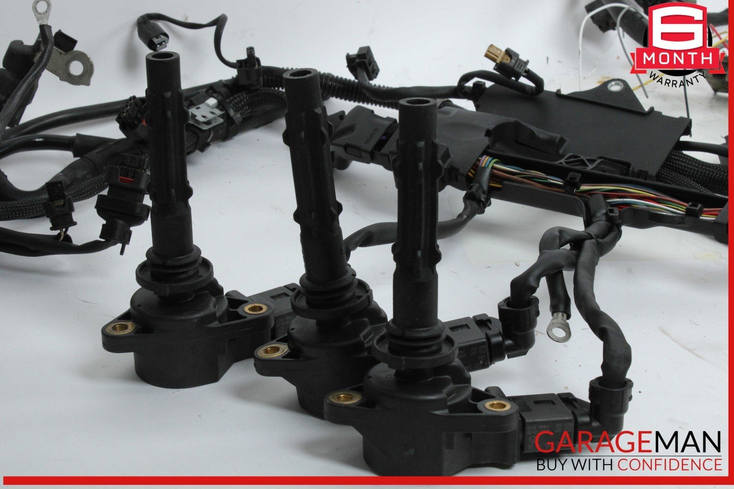 06-09 Mercedes W211 E350 Engine Motor Wire Harness Assembly w/ Ignition Coil OEM