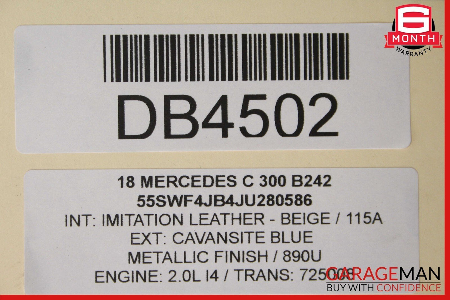 15-18 Mercedes W205 C300 RWD Rear Driveshaft Drive Axle Propeller Shaft Assembly