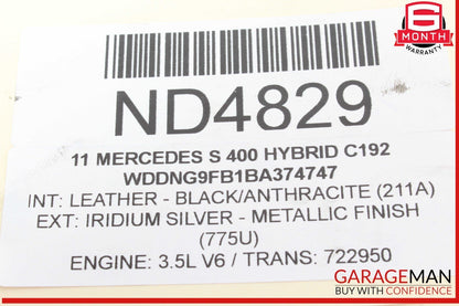 10-13 Mercedes W221 S400 Hybrid Engine Lower Oil Pan 2720101028 OEM