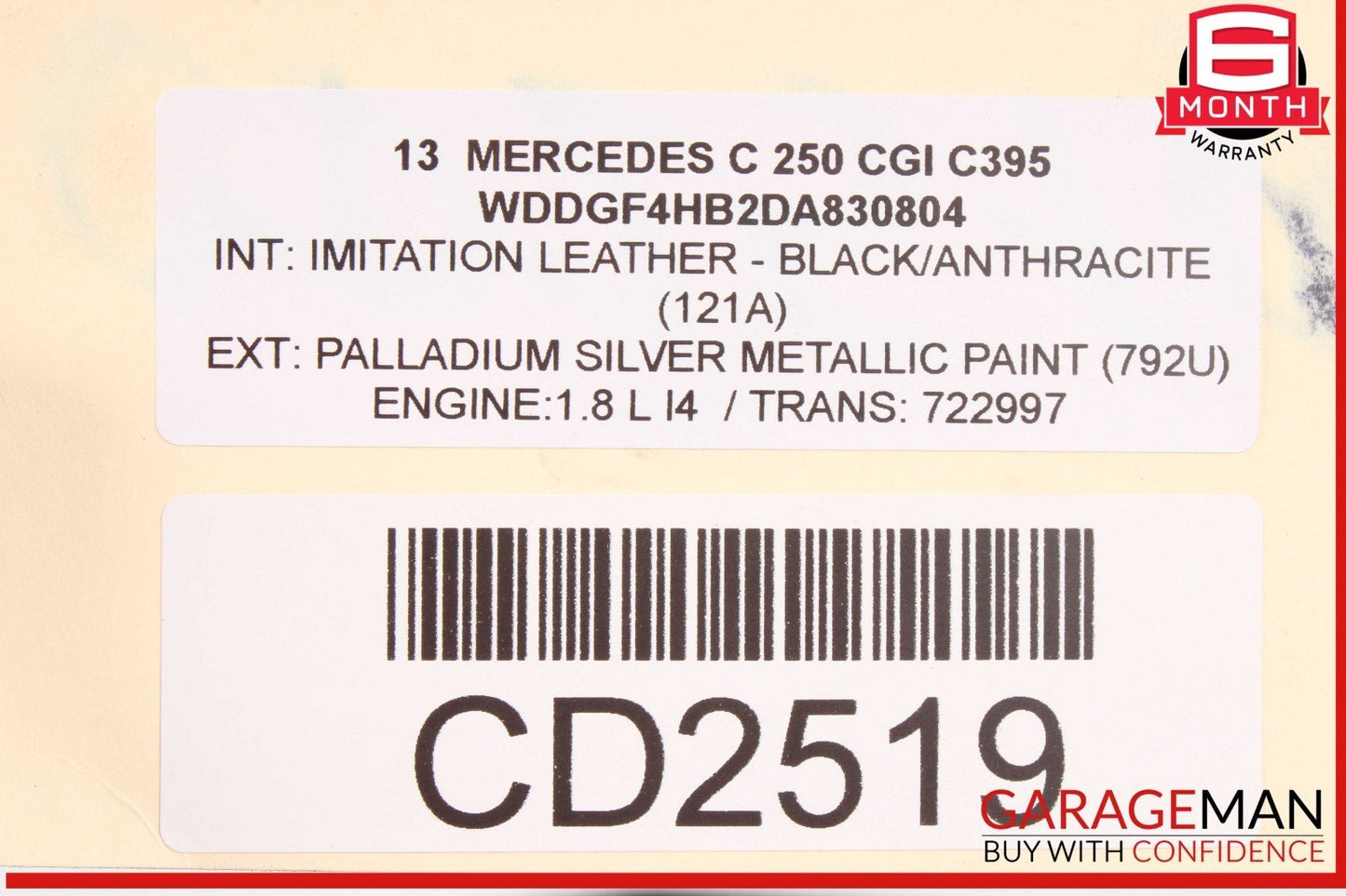 12-14 Mercedes W204 C250 C350 Front Hood Bonnet Lid Cover Panel OEM