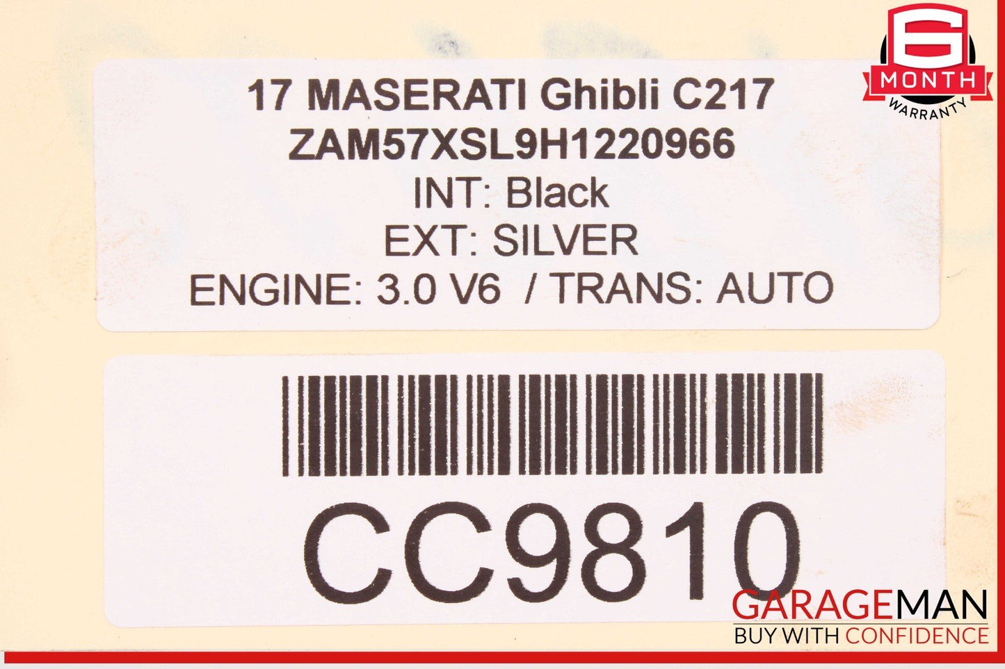 14-17 Maserati Ghibli RWD Auto Trans Automatic Transmission Assembly OEM