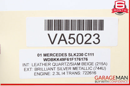 97-04 Mercedes R170 SLK230 SLK320 SLK32 Trunk Cargo Cover Black 1706900265 OEM