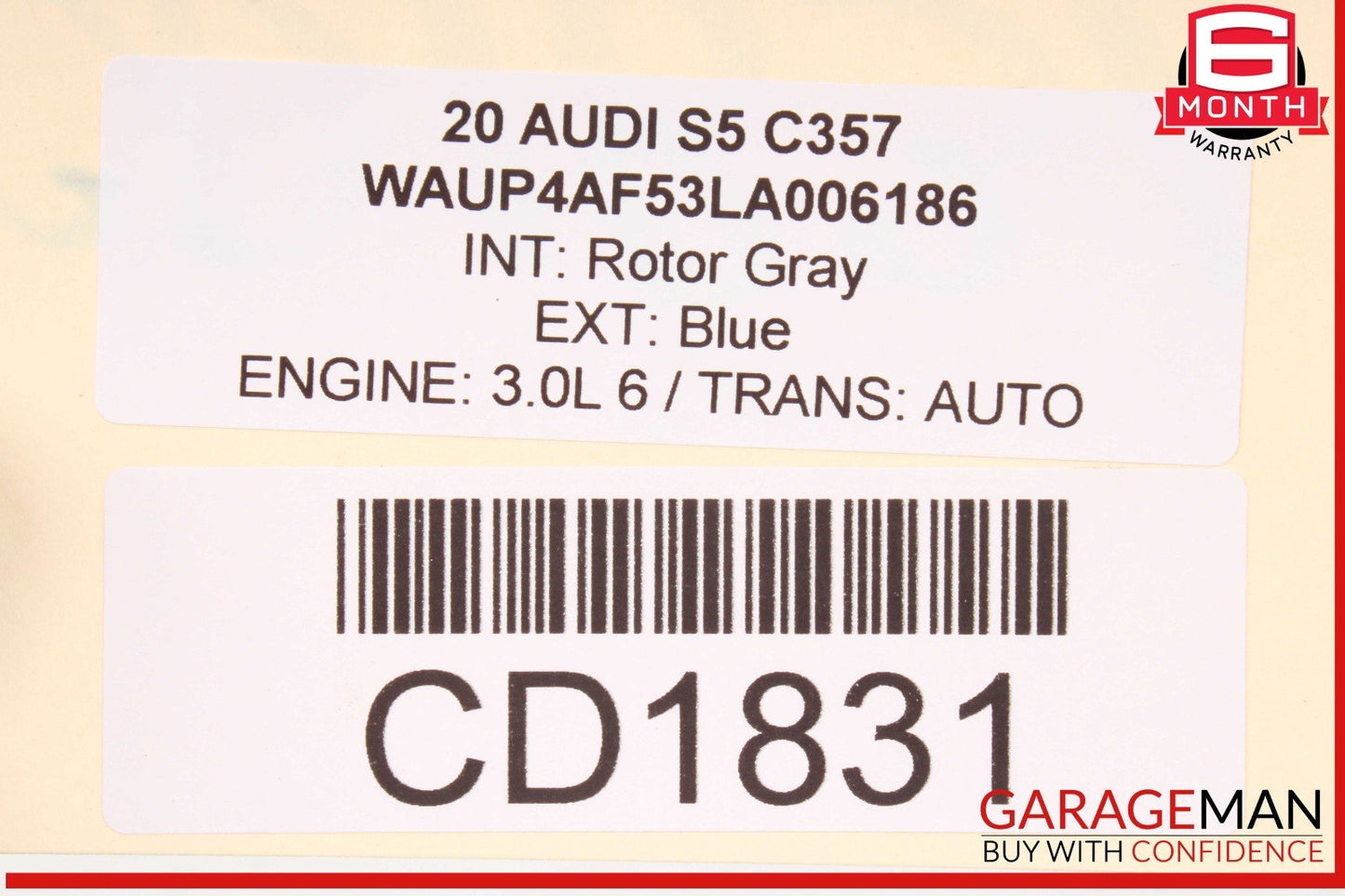 18-24 Audi S5 RS5 A5 Front Left Driver Side Door Shell Panel OEM
