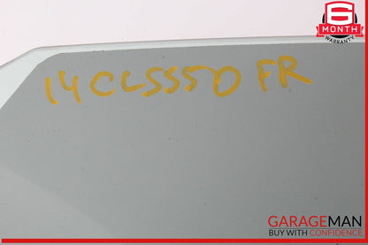 12-18 Mercedes W218 CLS550 Front Right Passenger Side Door Window Glass OEM