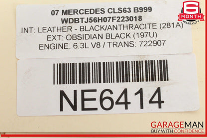 07-15 Mercedes W219 CLS63 E63 SL63 AMG 6.3L Engine Left Intake Camshaft OEM
